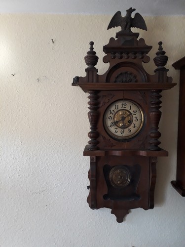 Alte wanduhr mit pendel - mit, pendel 