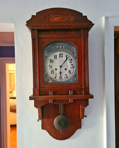 Antike pendel wanduhr - pendel-wanduhr, /